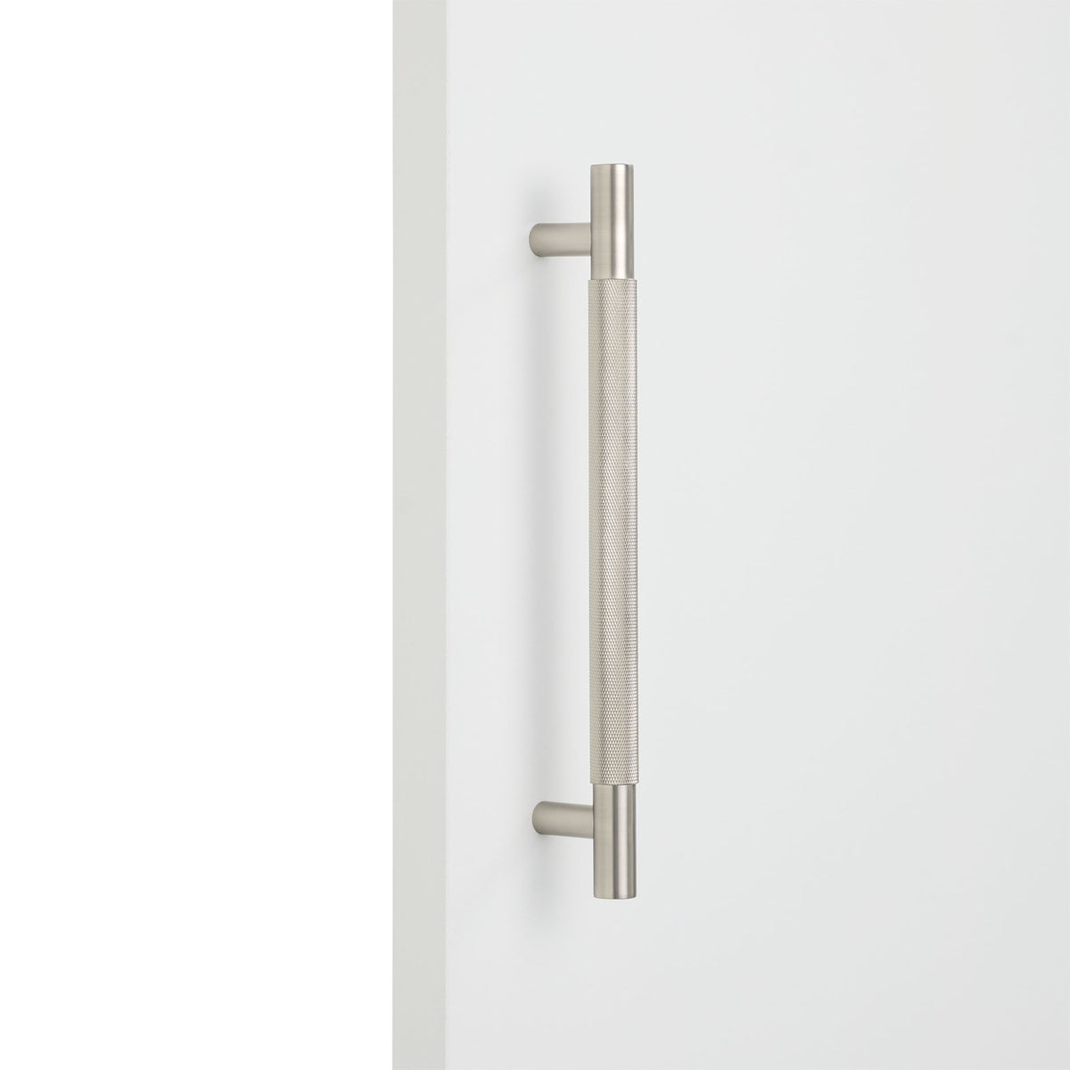 Brushed Nickel Knurled Appliance/Door Pull - Charmian