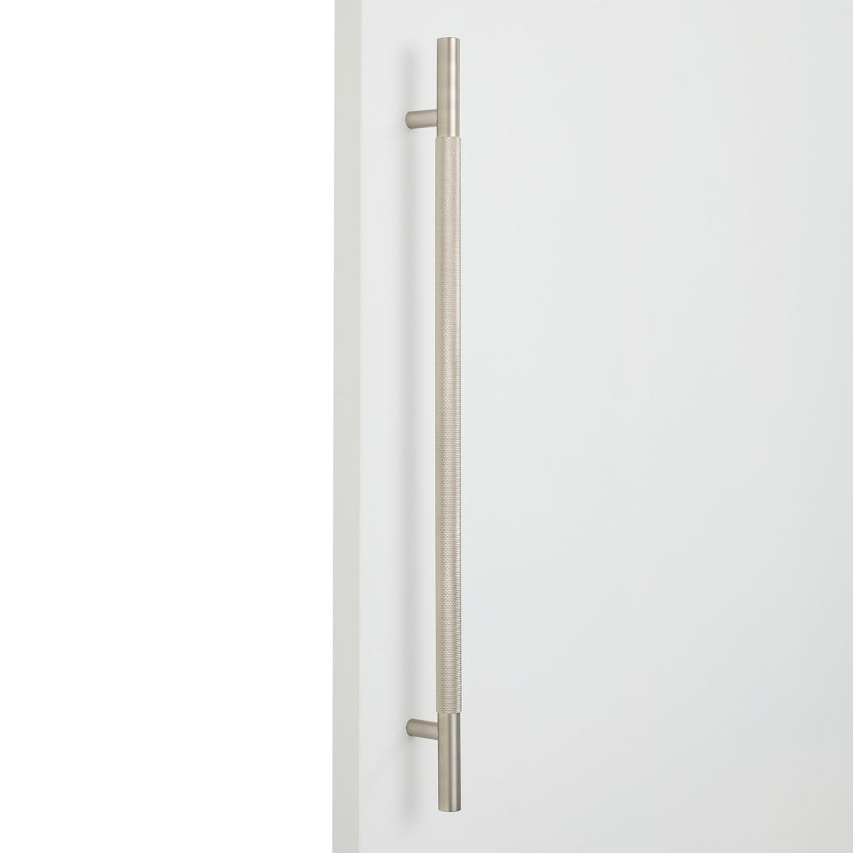 Brushed Nickel Knurled Appliance/Door Pull - Charmian