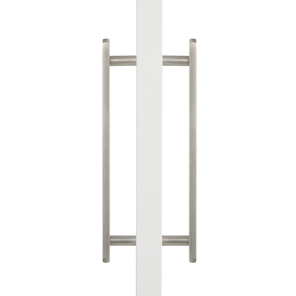 Brushed Nickel Oval Profile Back to Back Door Pull - Imogen