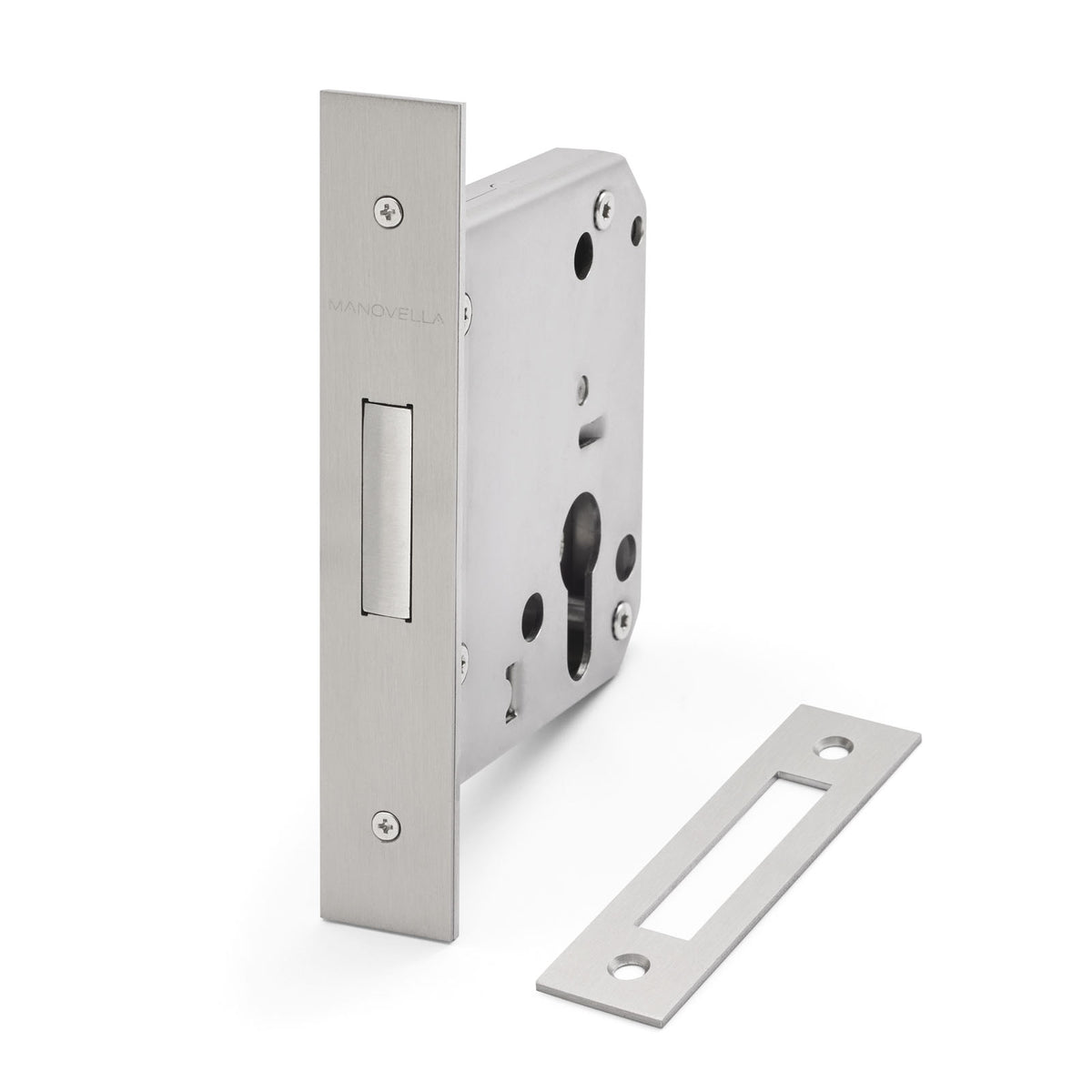Brushed Nickel Euro Mortice Deadbolt 316SSS (60mm Backset)