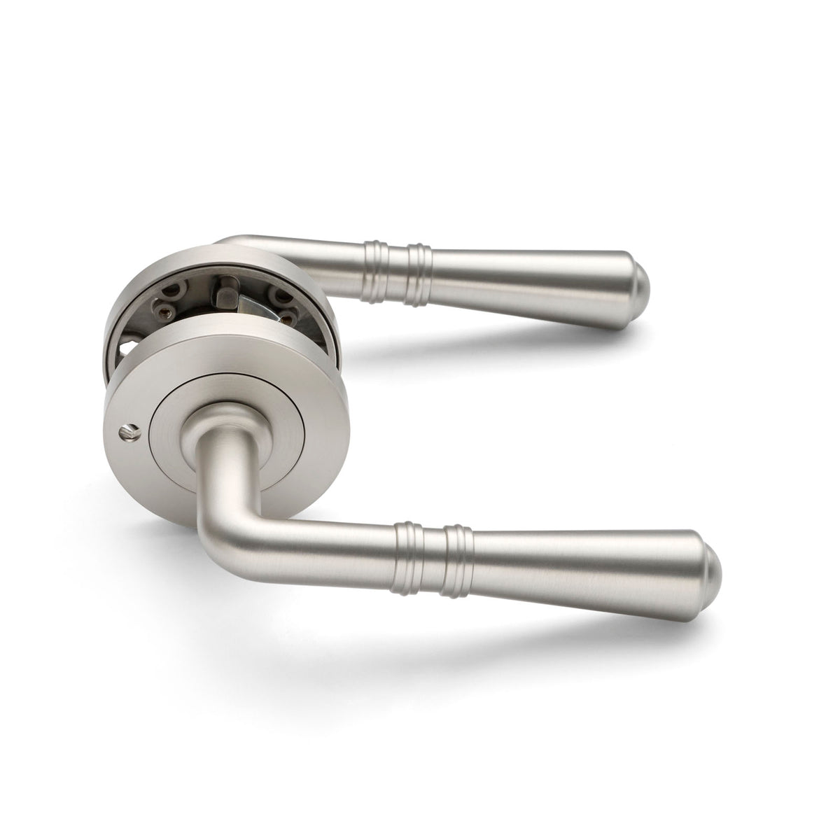 Brushed Nickel Privacy Door Handle - Lexton