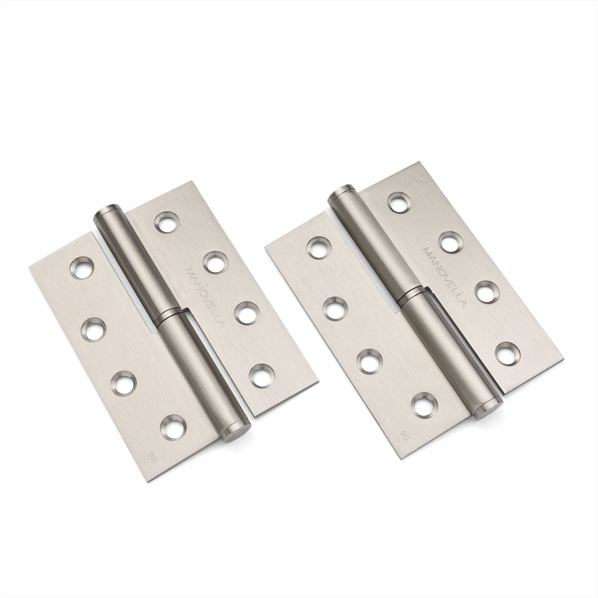 Brushed Nickel Lift Off Right Hand Hinge (Pair) 100mm x 75mm