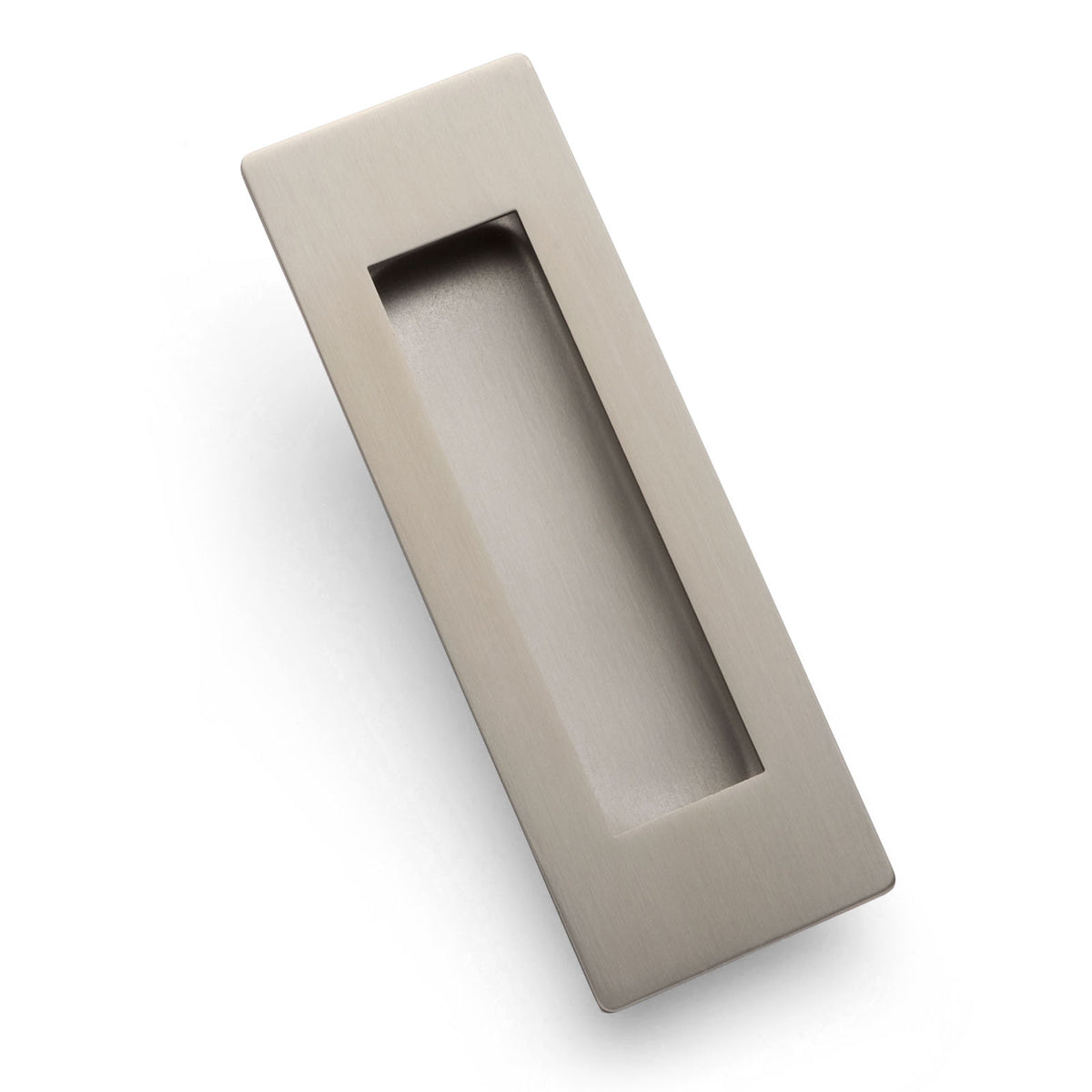 Brushed Nickel Sliding Door Flush Pull 120mm x 40mm