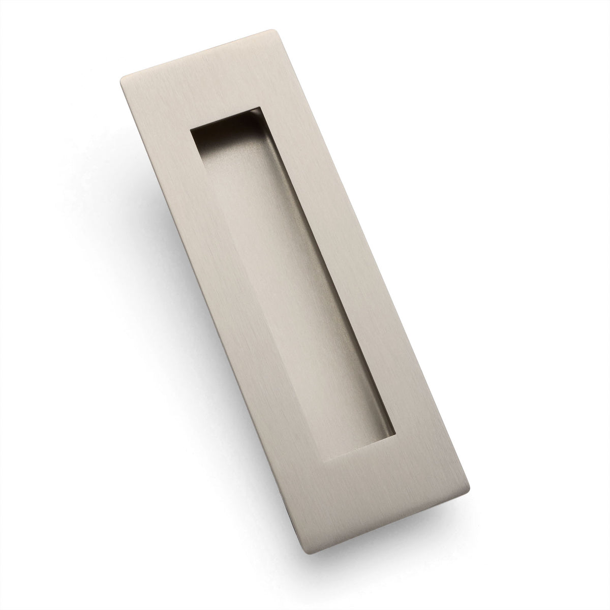 Brushed Nickel Sliding Door Flush Pull 150mm x 50mm