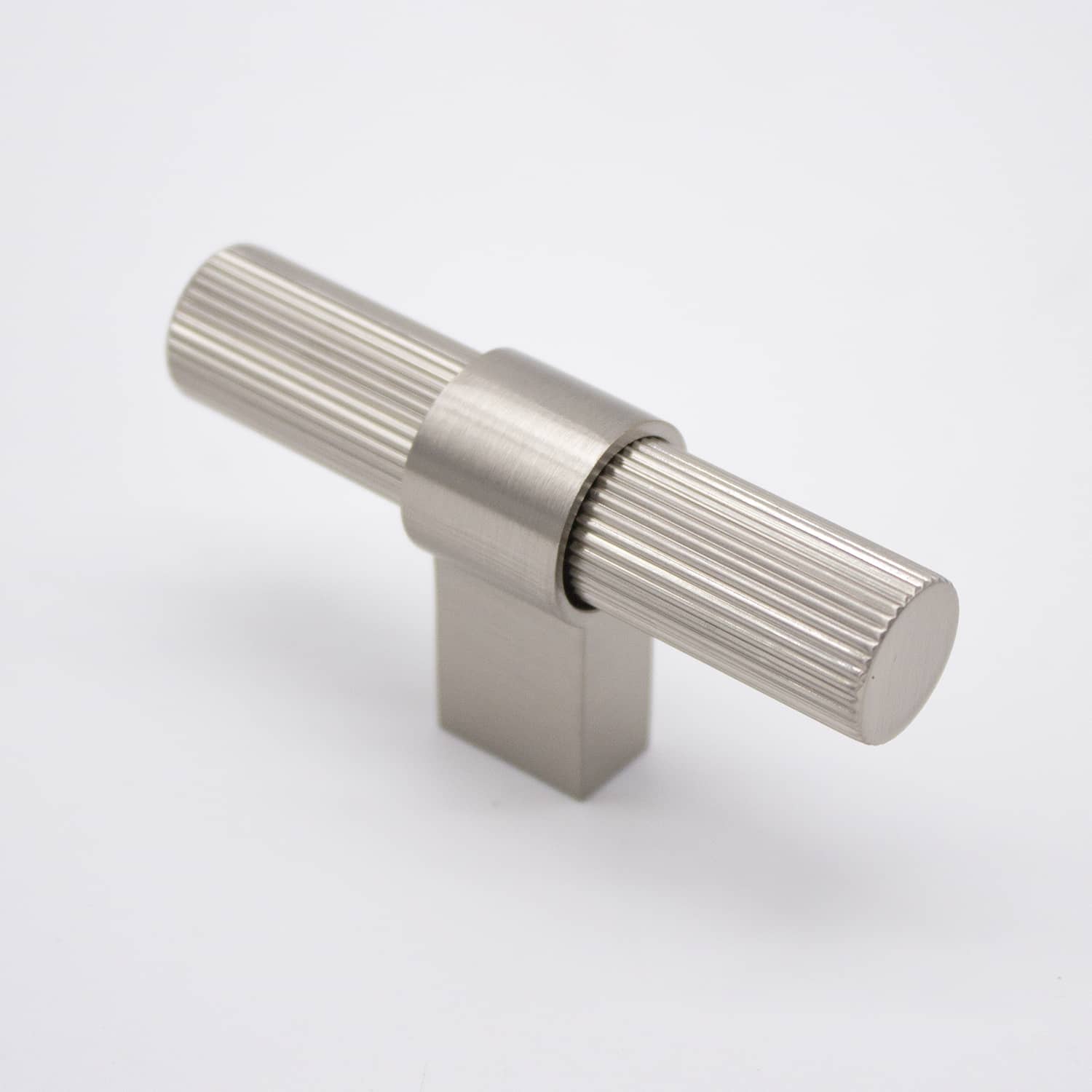Brushed Nickel Fluted T-Bar - Athena - Manovella