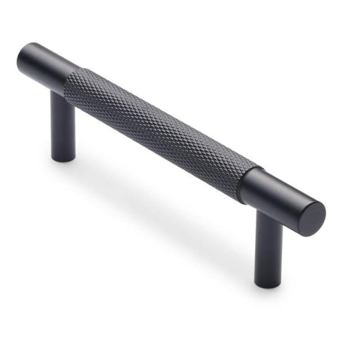 Matt Black Knurled Drawer Pull - Charmian