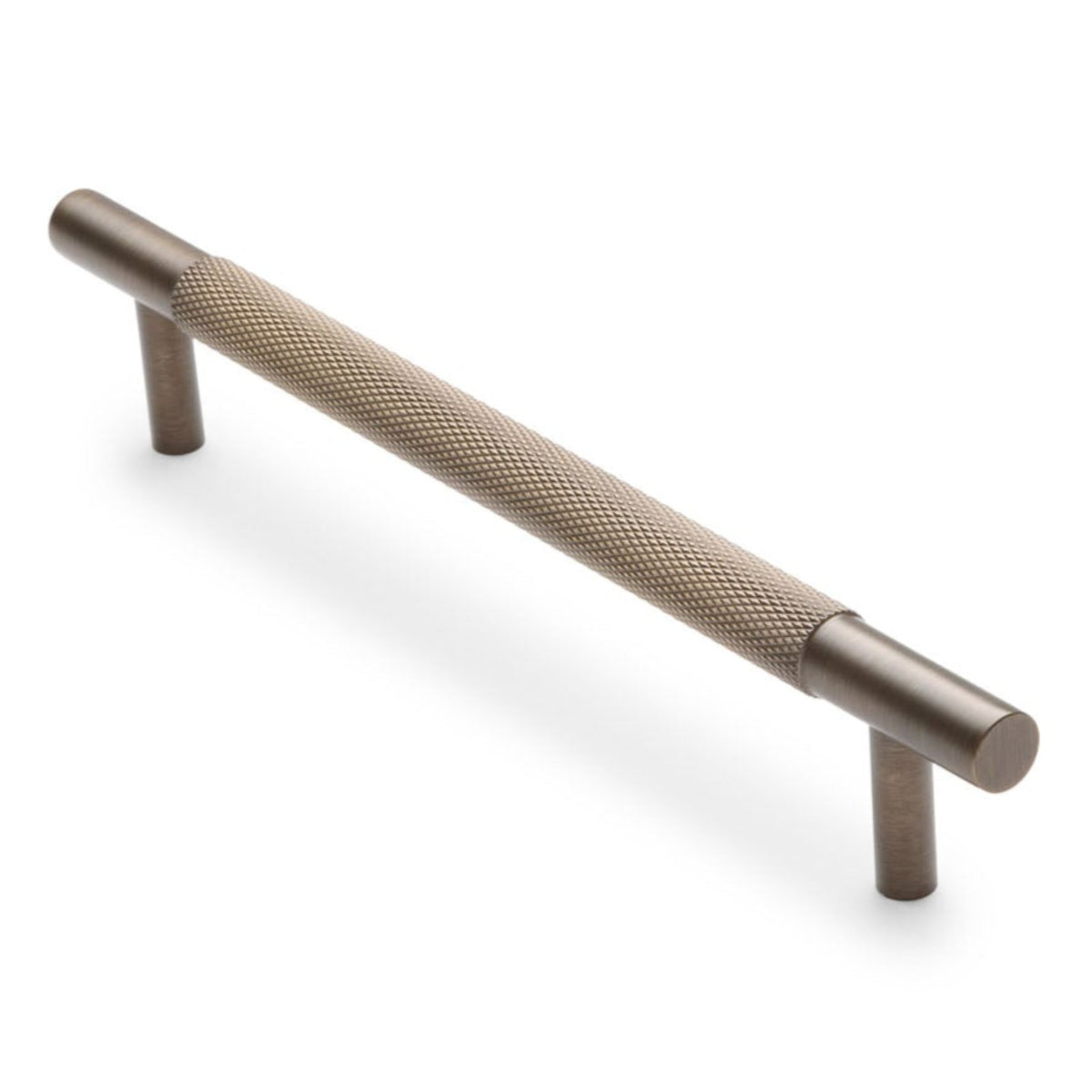 Aged Brass Knurled Drawer Pull - Charmian