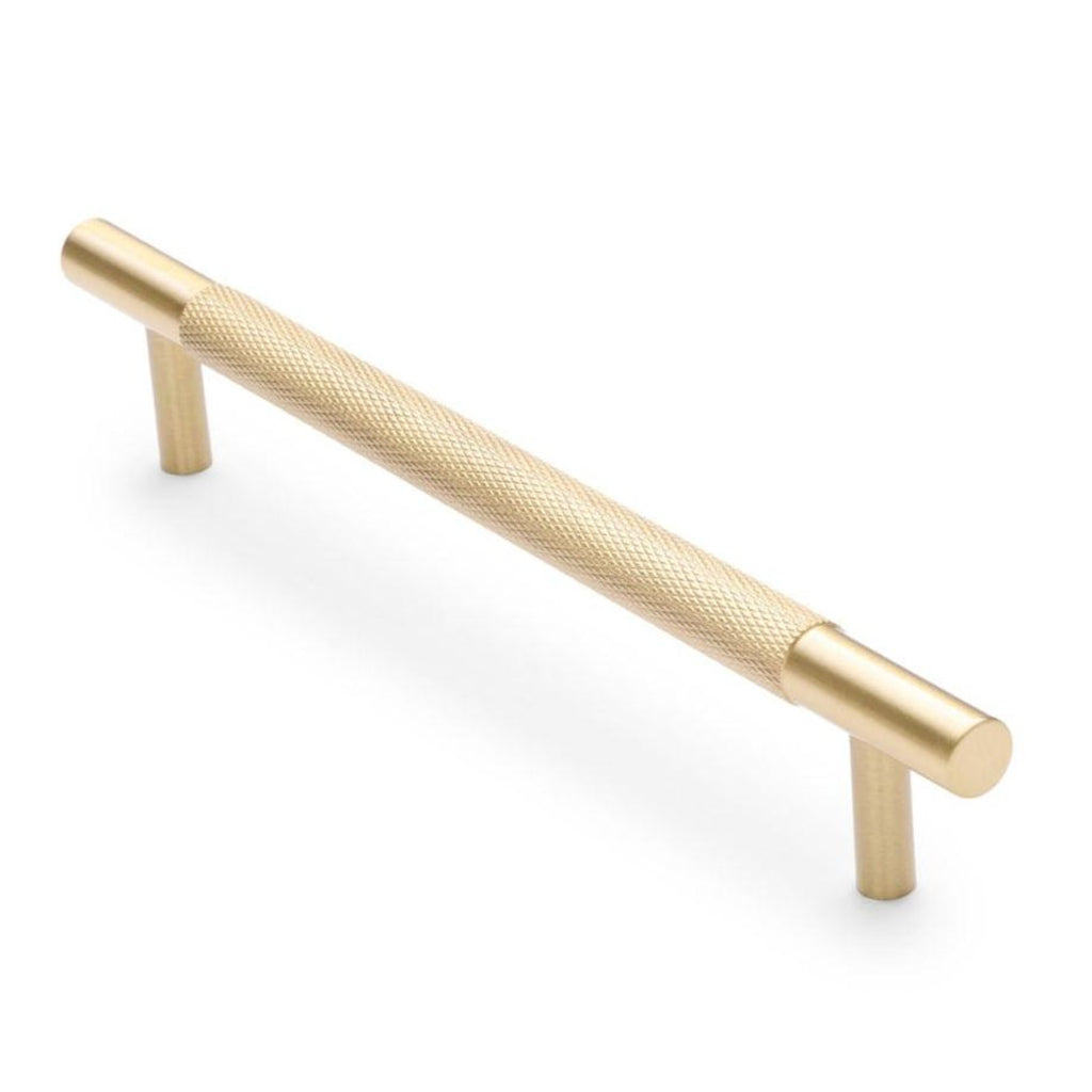 Brushed Brass Knurled Drawer Pull - Charmian