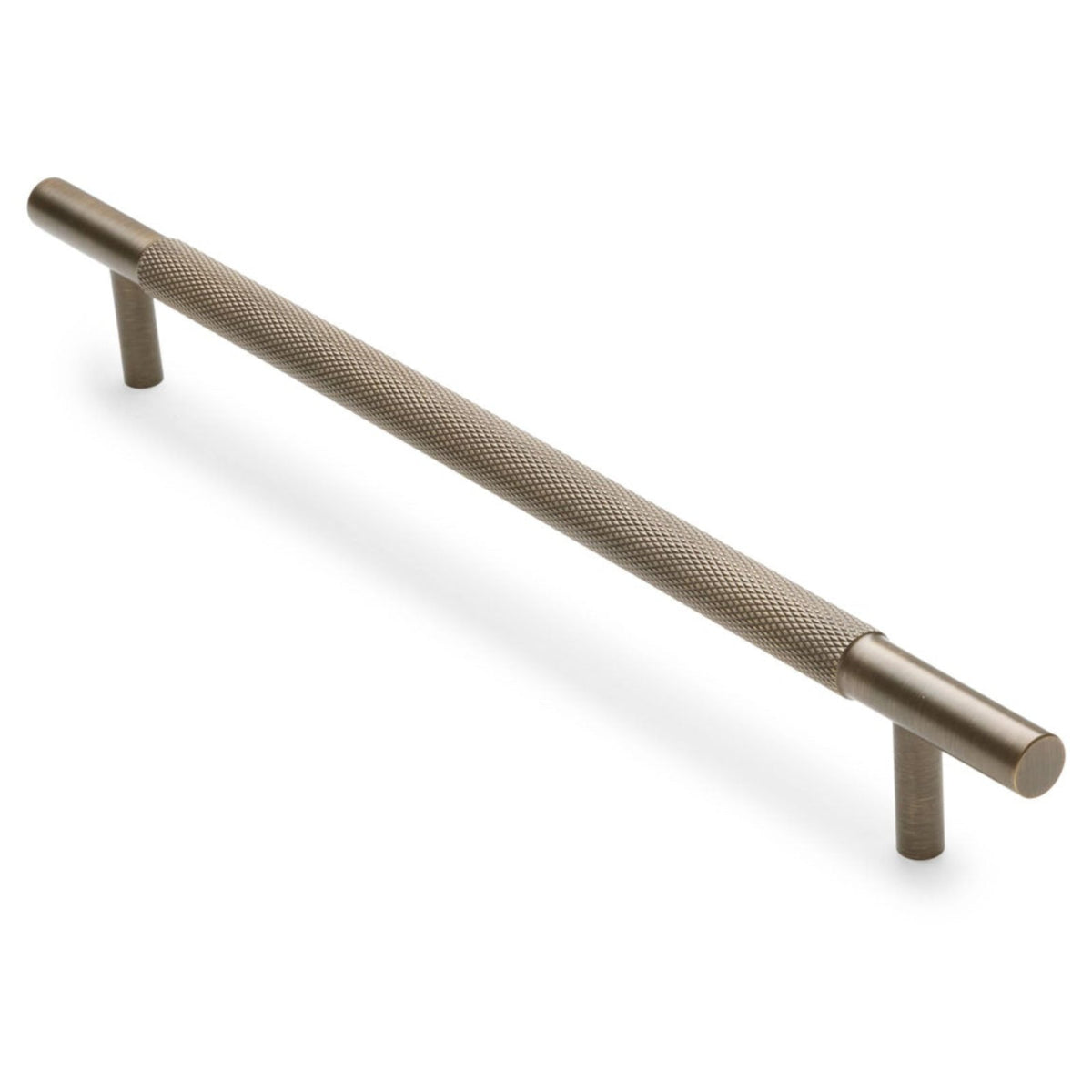 Aged Brass Knurled Drawer Pull - Charmian