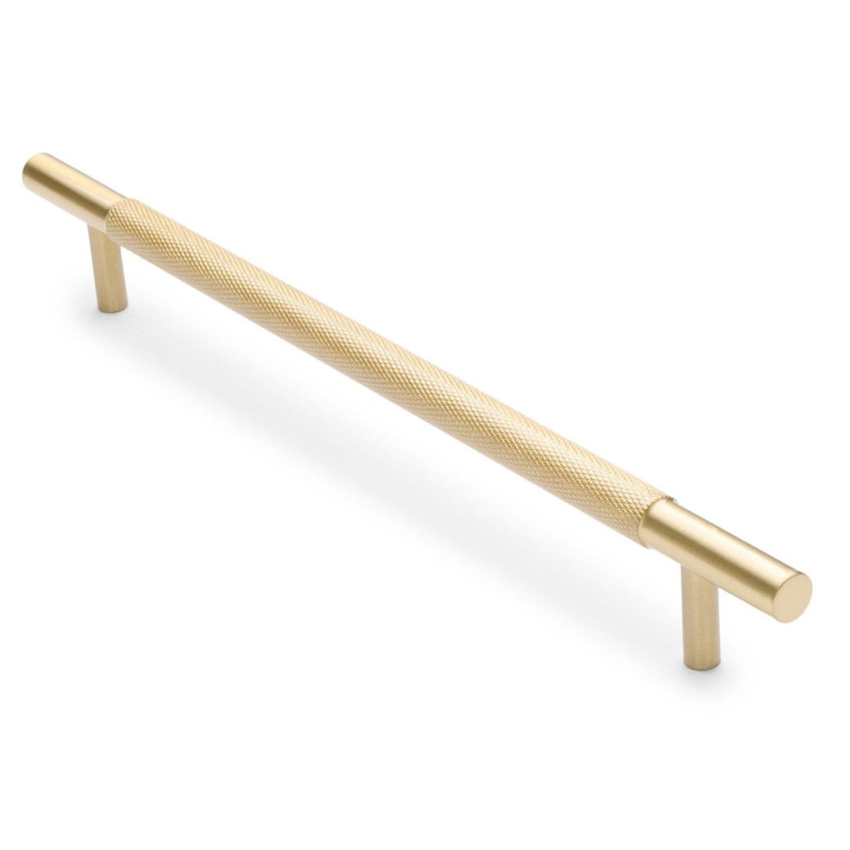 Brushed Brass Knurled Drawer Pull - Charmian