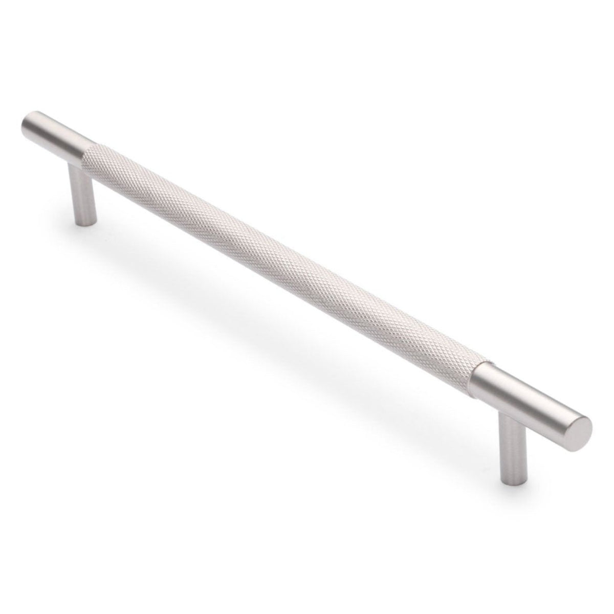 Brushed Nickel Knurled Drawer Pull - Charmian