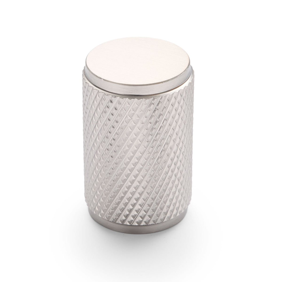 Brushed Nickel Knurled Cabinet Knob - Helena