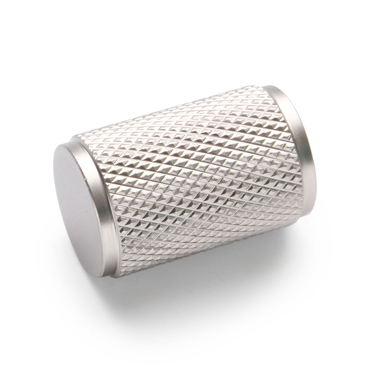 Brushed Nickel Knurled Cabinet Knob - Helena