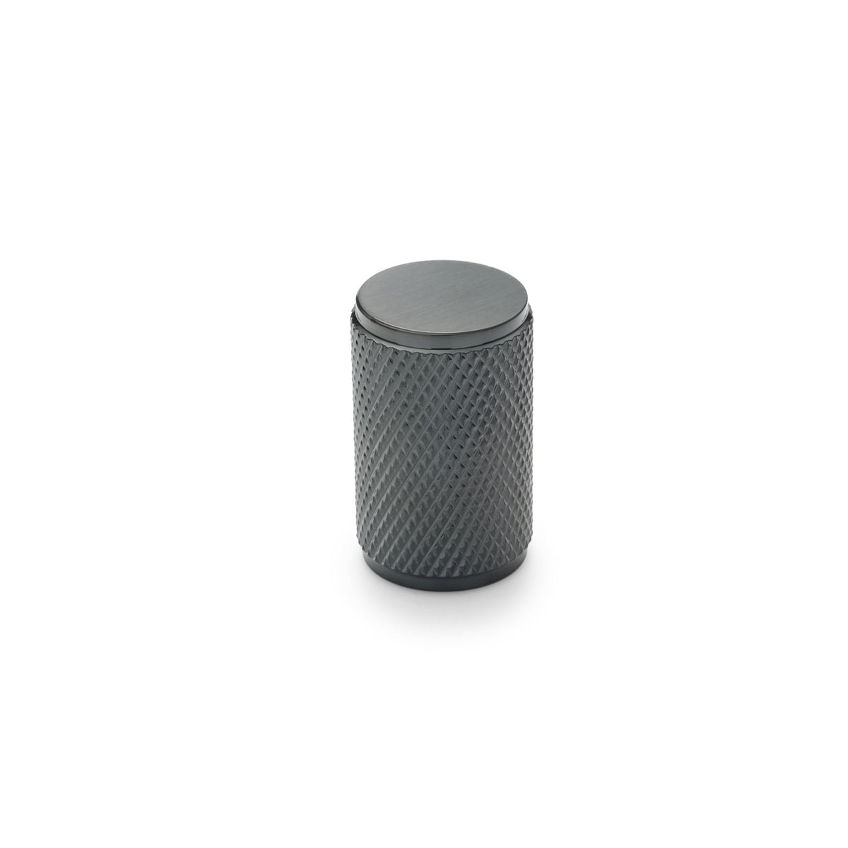 Gunmetal Knurled Cabinet Knob - Helena