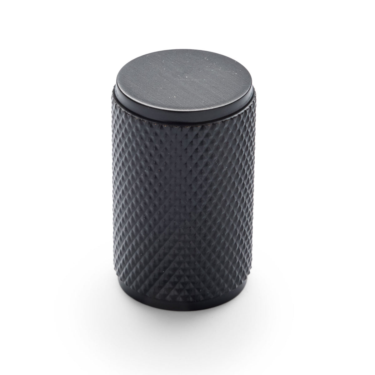 Matt Black Knurled Cabinet Knob - Helena