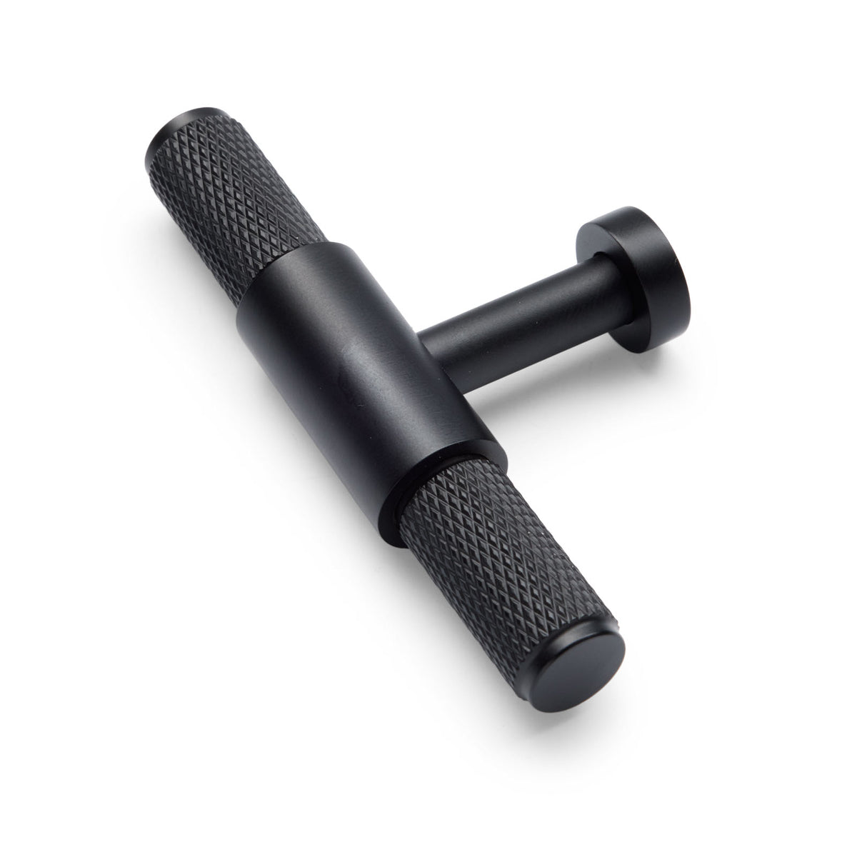 Matt Black Knurled Cabinet T-Bar Pull - Miranda