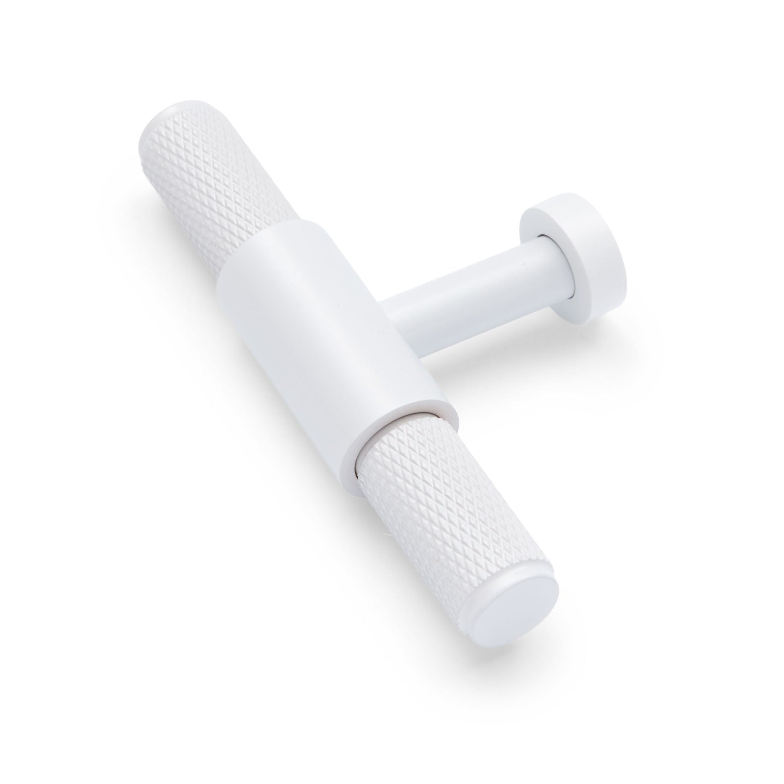 White Knurled Cabinet T-Bar Pull - Miranda | Manovella