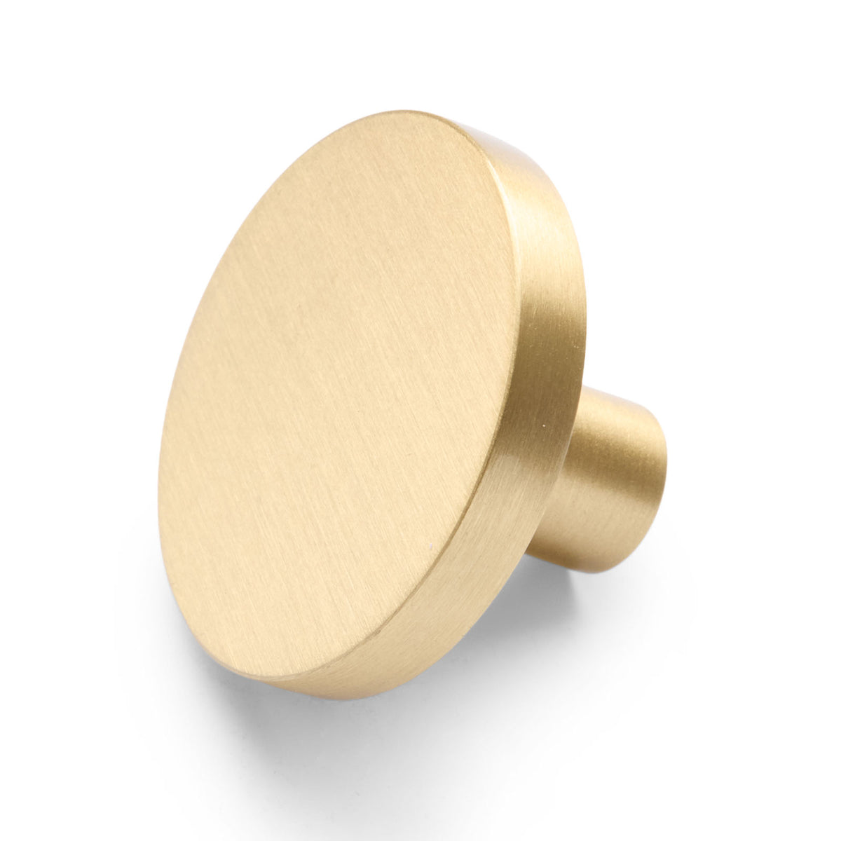 Brushed Brass Round Profile Cabinet Knob - Olivia