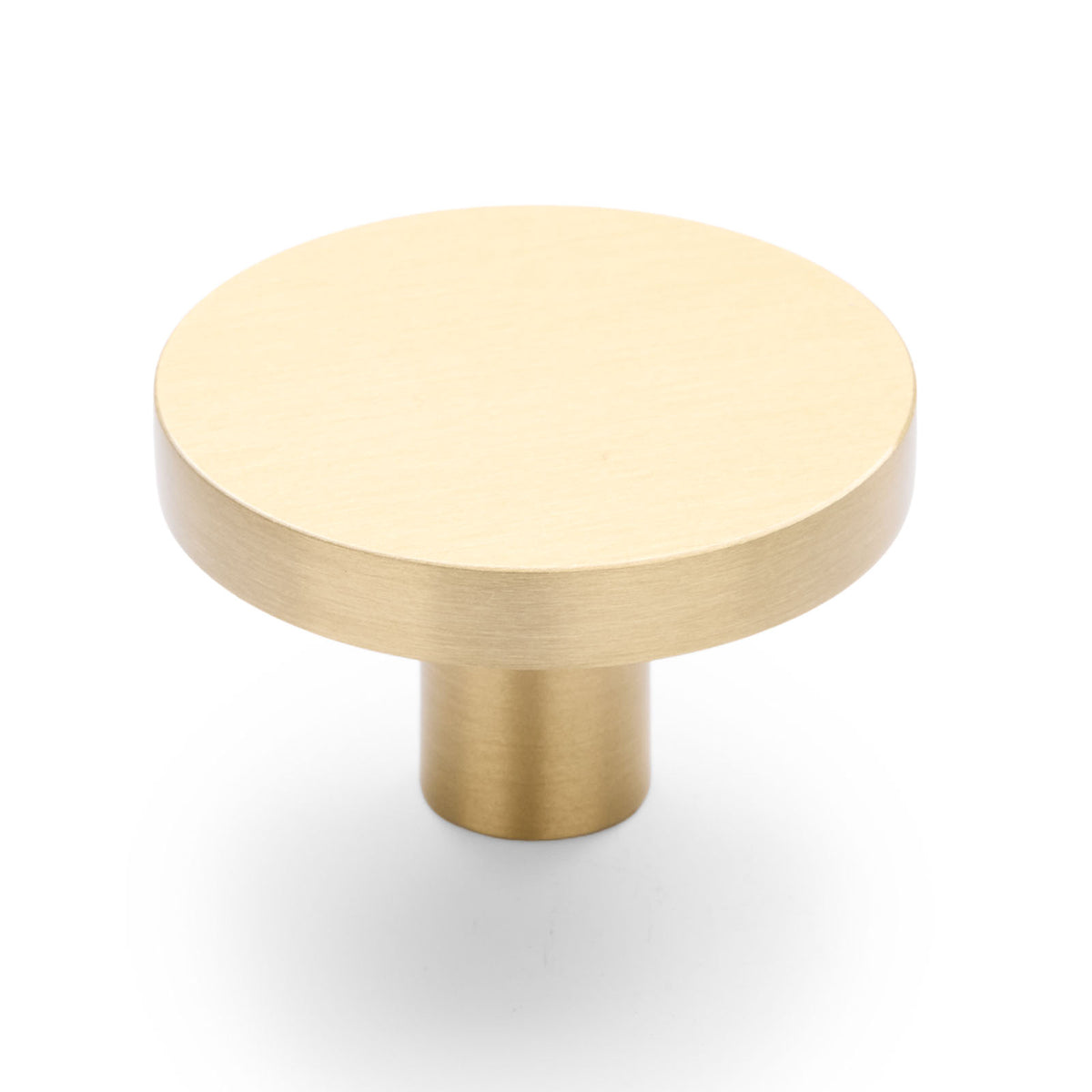 Brushed Brass Round Profile Cabinet Knob - Olivia