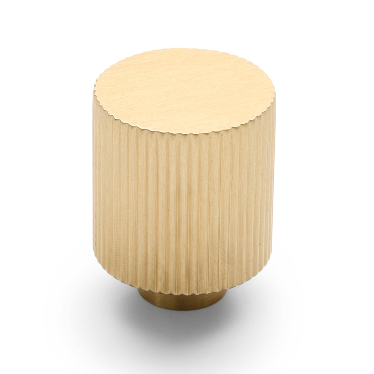 Brushed Brass Fluted Knob - Rhea