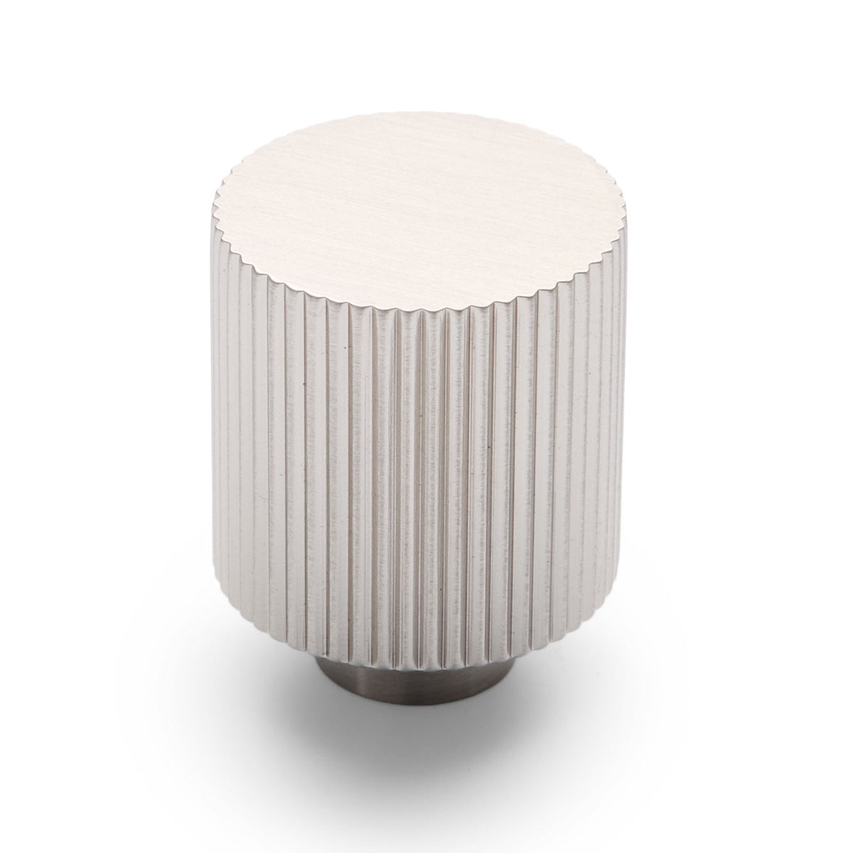 Brushed Nickel Fluted Knob - Rhea