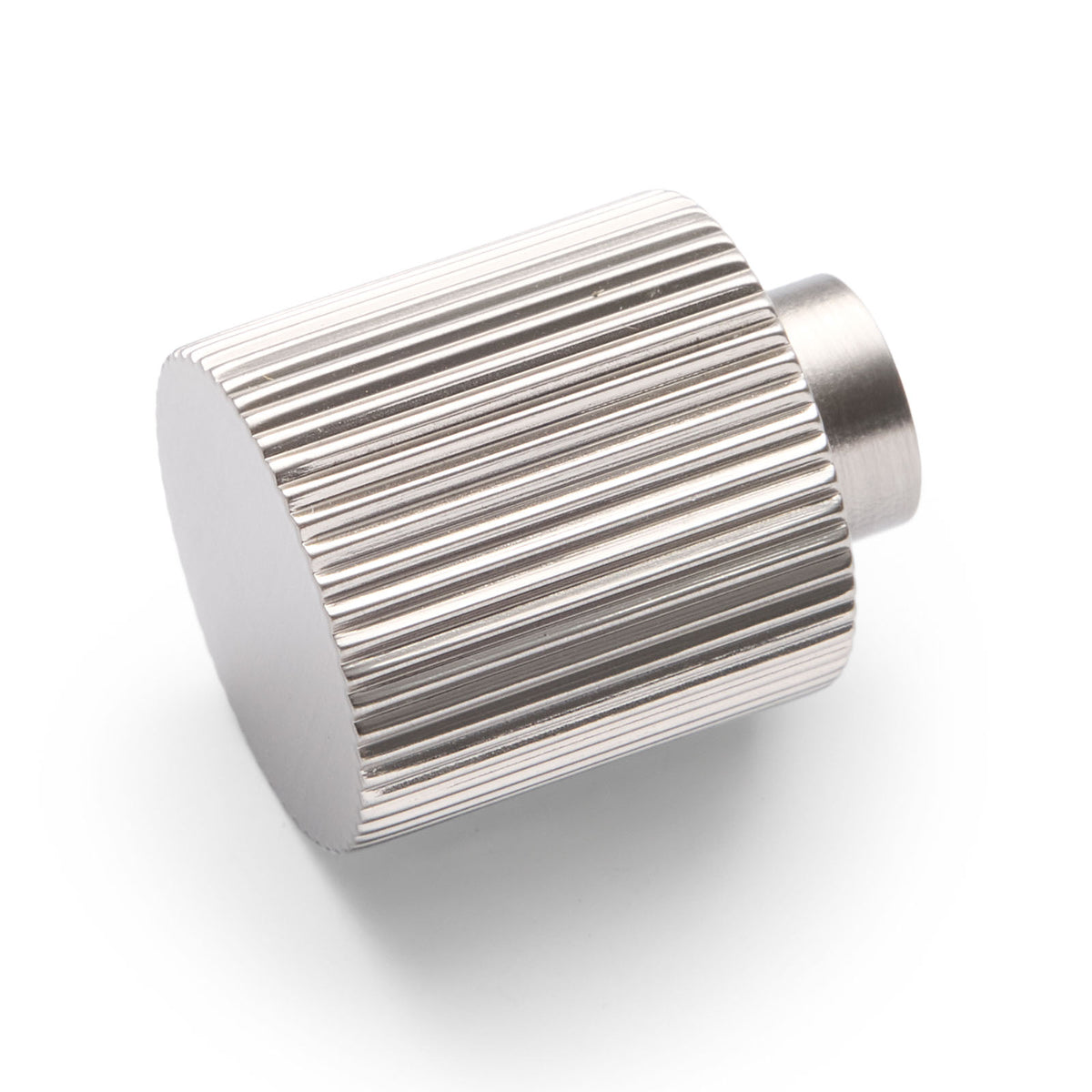 Brushed Nickel Fluted Knob - Rhea