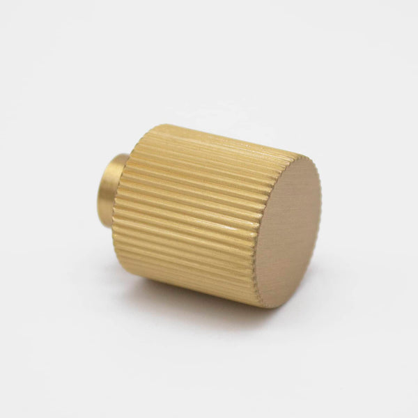 Brushed Brass Fluted Knob Rhea Manovella