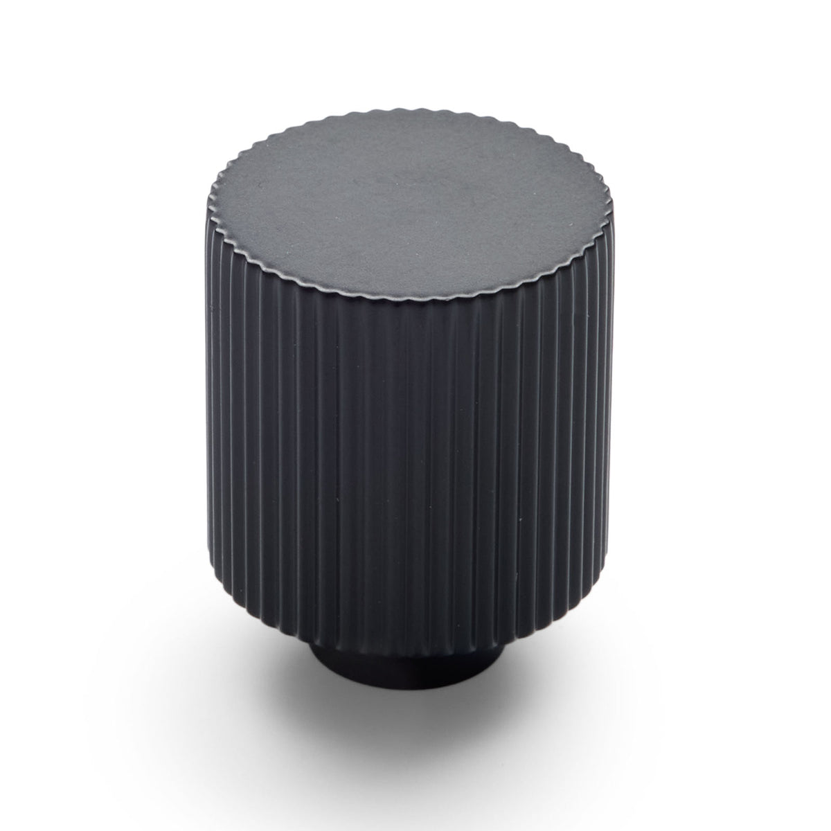 Matt Black Fluted Knob - Rhea