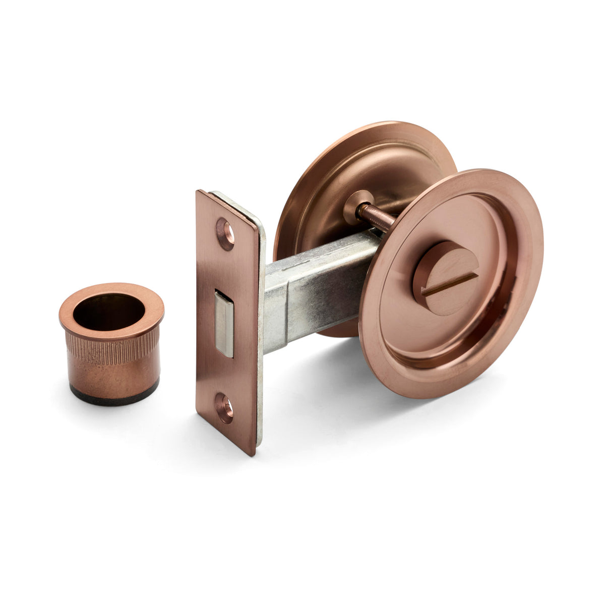 Sienna Bronze Round Sliding Cavity Privacy Lock