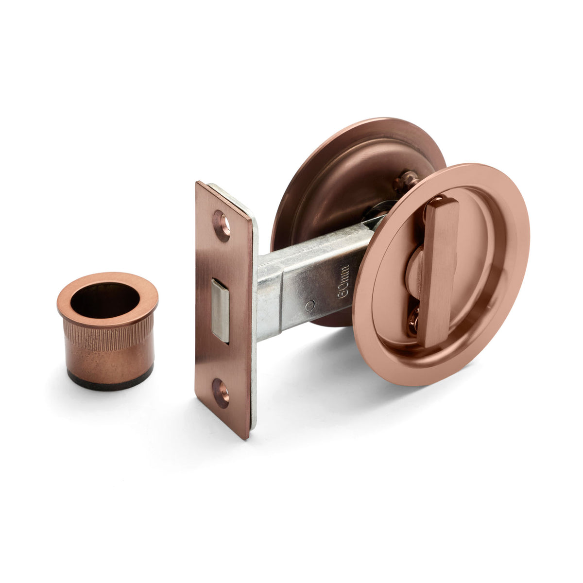 Sienna Bronze Round Sliding Cavity Privacy Lock