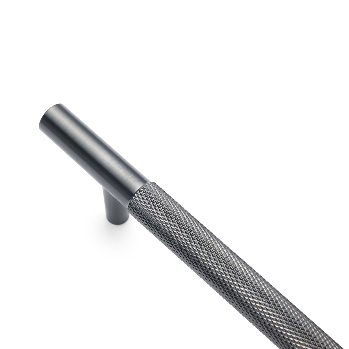 Gunmetal Knurled Drawer Pull - Charmian