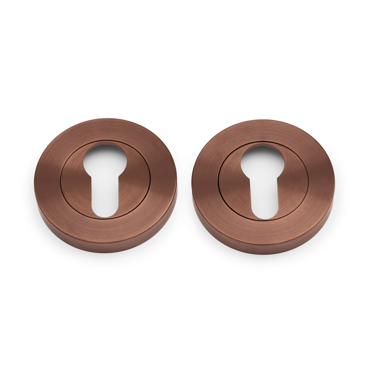 Solid Brass - Sienna Bronze Euro Escutcheon (Pair)