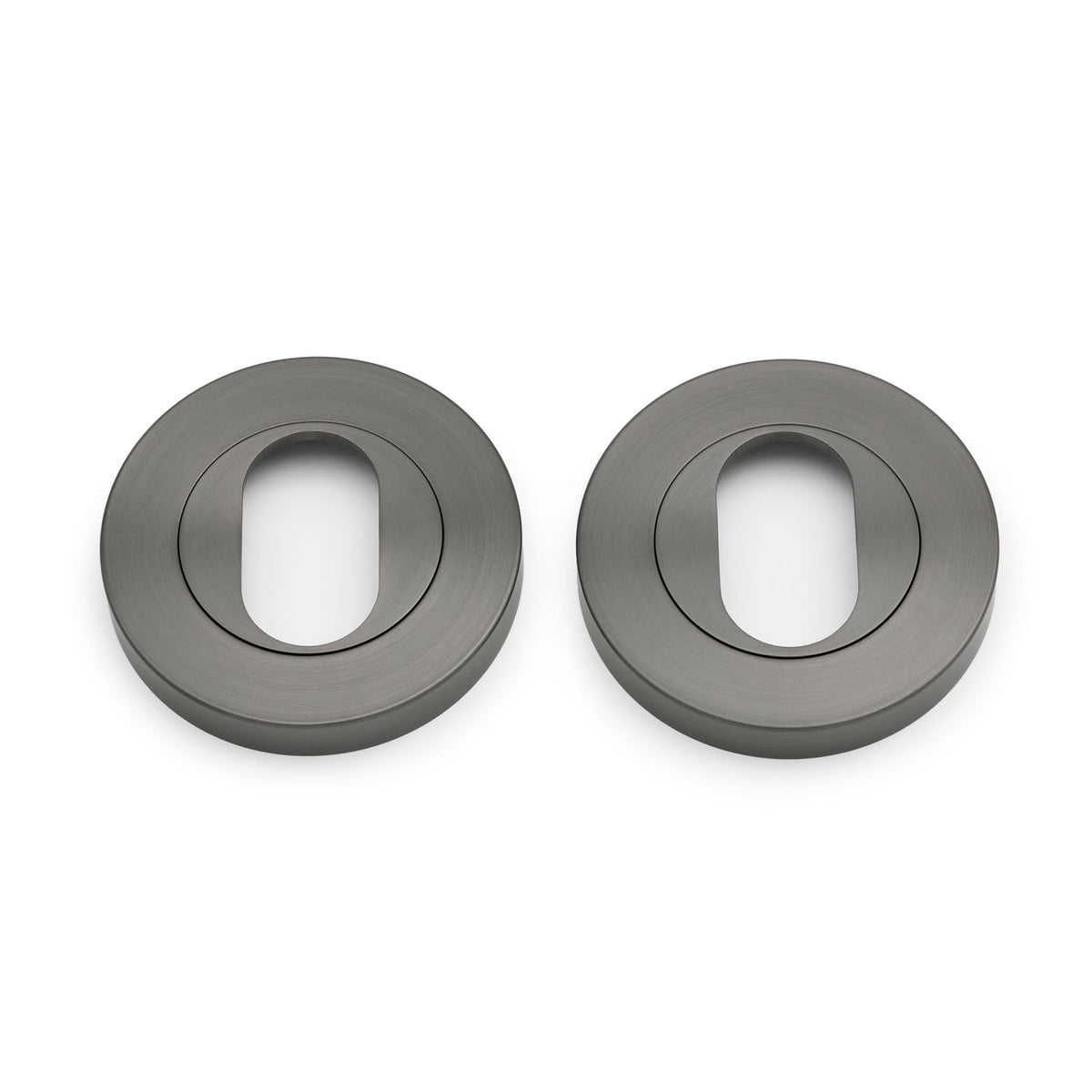 Gunmetal Oval Escutcheon (Pair)