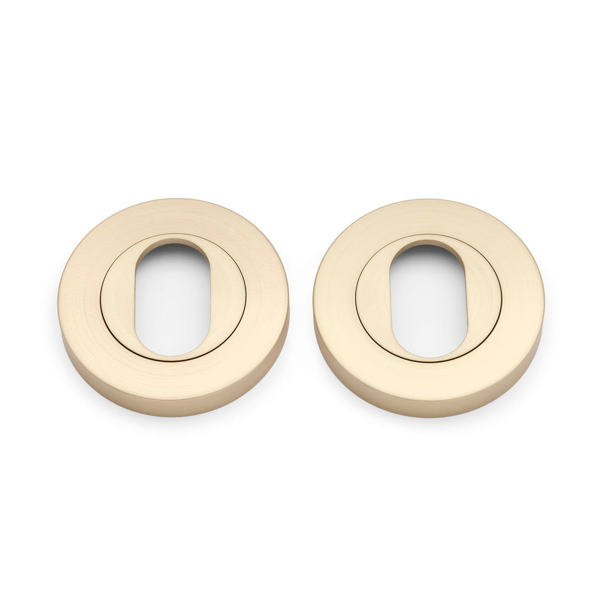 Satin Brass Oval Escutcheon (Pair)