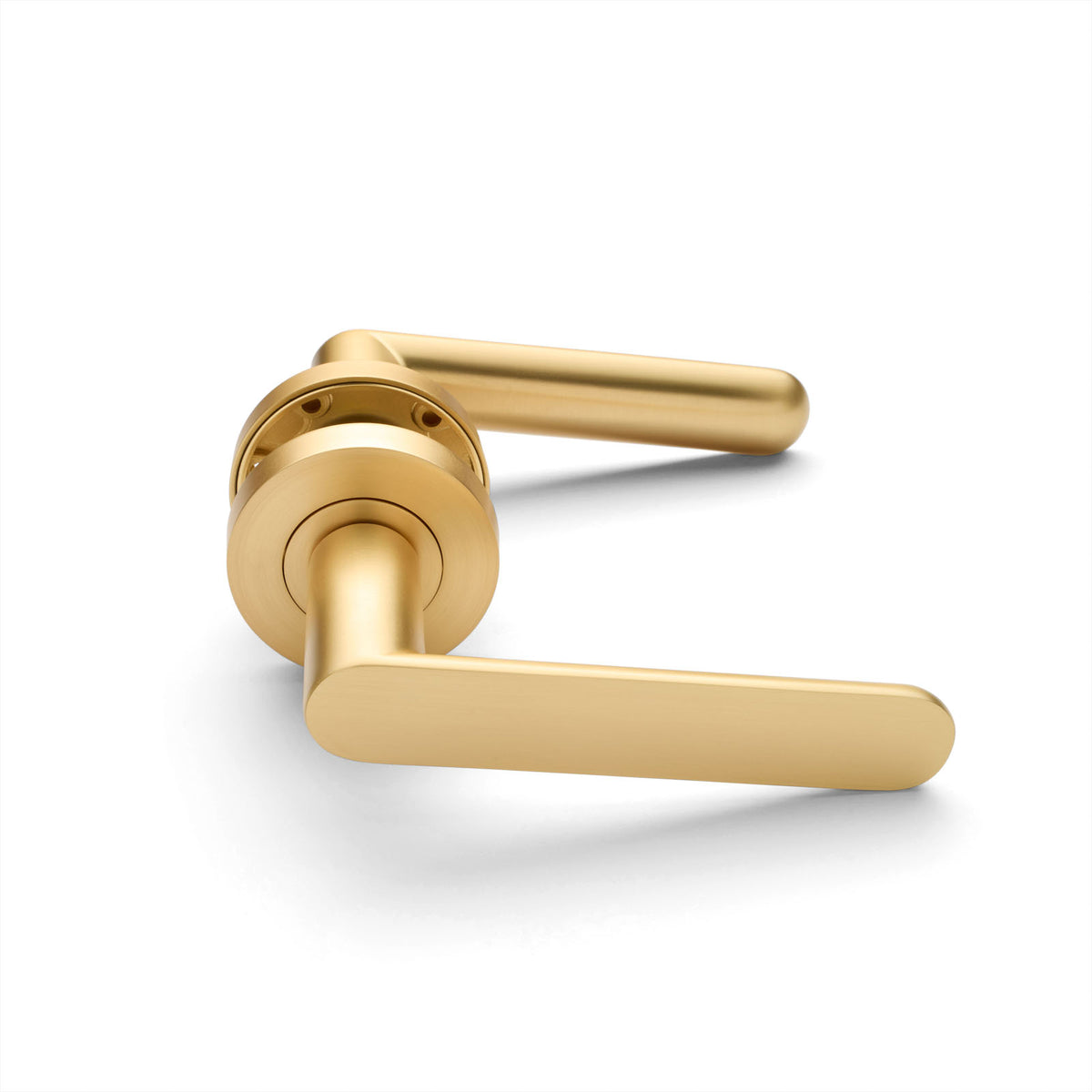 Satin Brass Passage Door Handle - Fairhaven