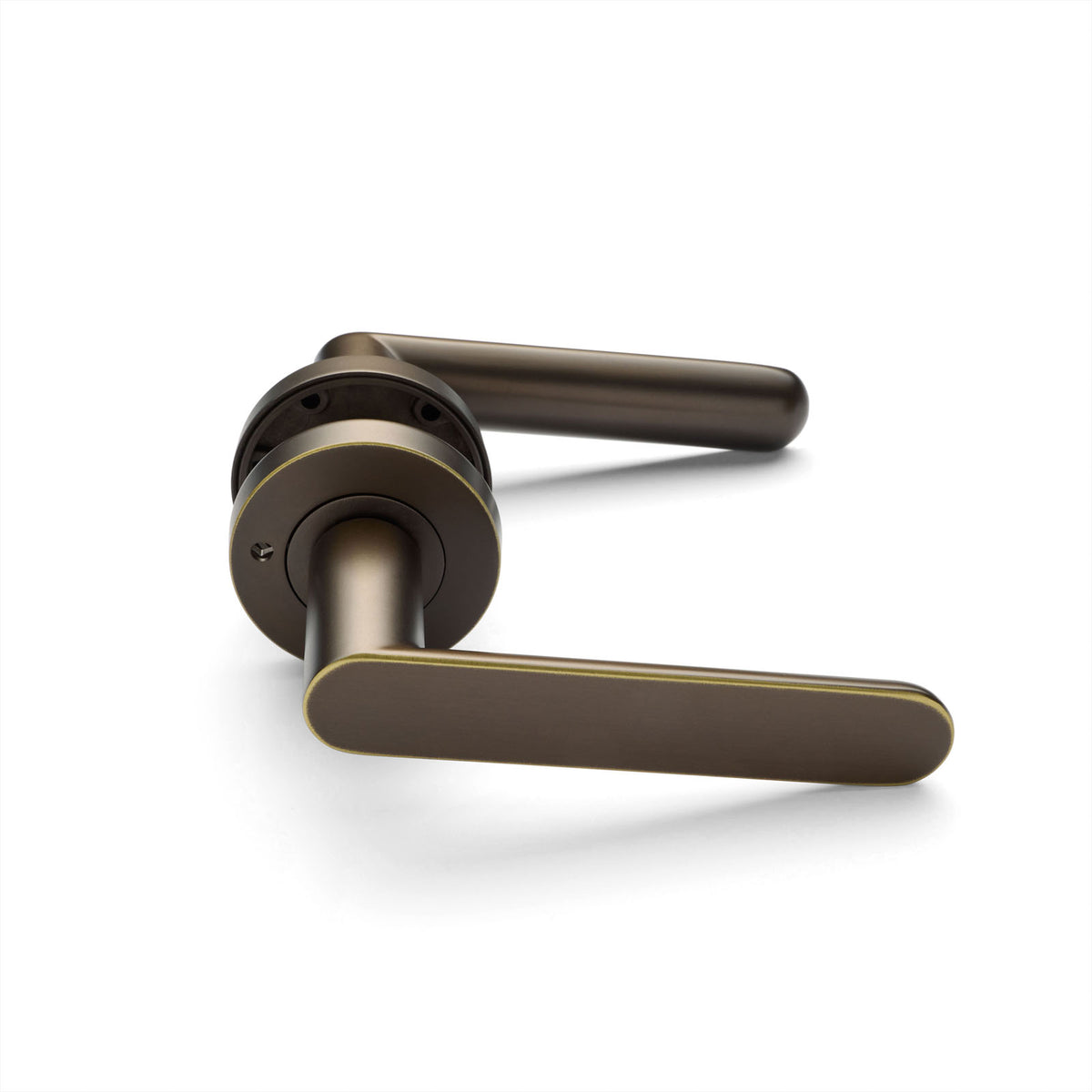 Aged Brass Privacy Door Handle - Fairhaven