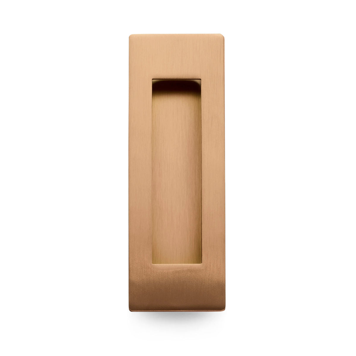 Brushed Copper Sliding Door Flush Pull 120mm x 40mm