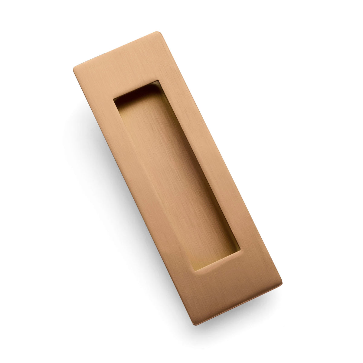 Brushed Copper Sliding Door Flush Pull 120mm x 40mm