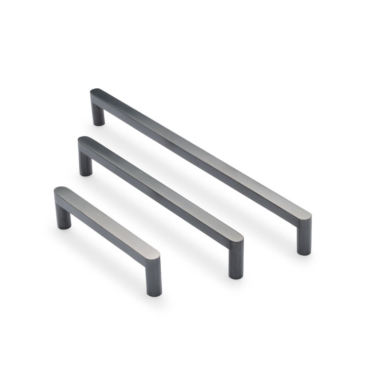 Gunmetal Straight Profile Cabinet Pull - Clio