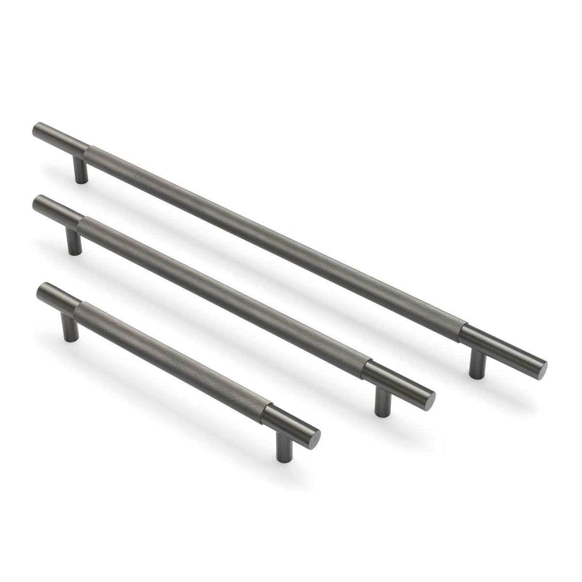 Gunmetal Knurled Appliance/Door Pull - Charmian