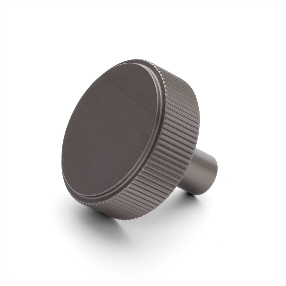 Gunmetal Round Fluted Cabinet Knob - Artemis