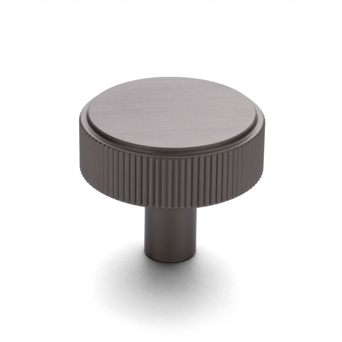 Gunmetal Round Fluted Cabinet Knob - Artemis