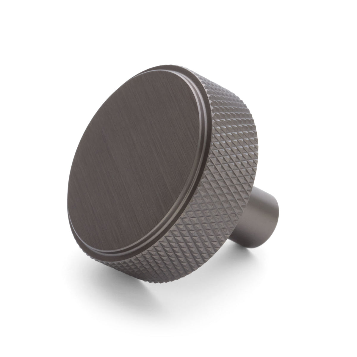 Gunmetal Round Knurled Cabinet Knob - Octavia