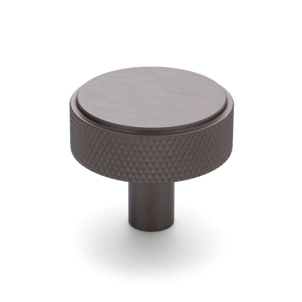Gunmetal Round Knurled Cabinet Knob - Octavia