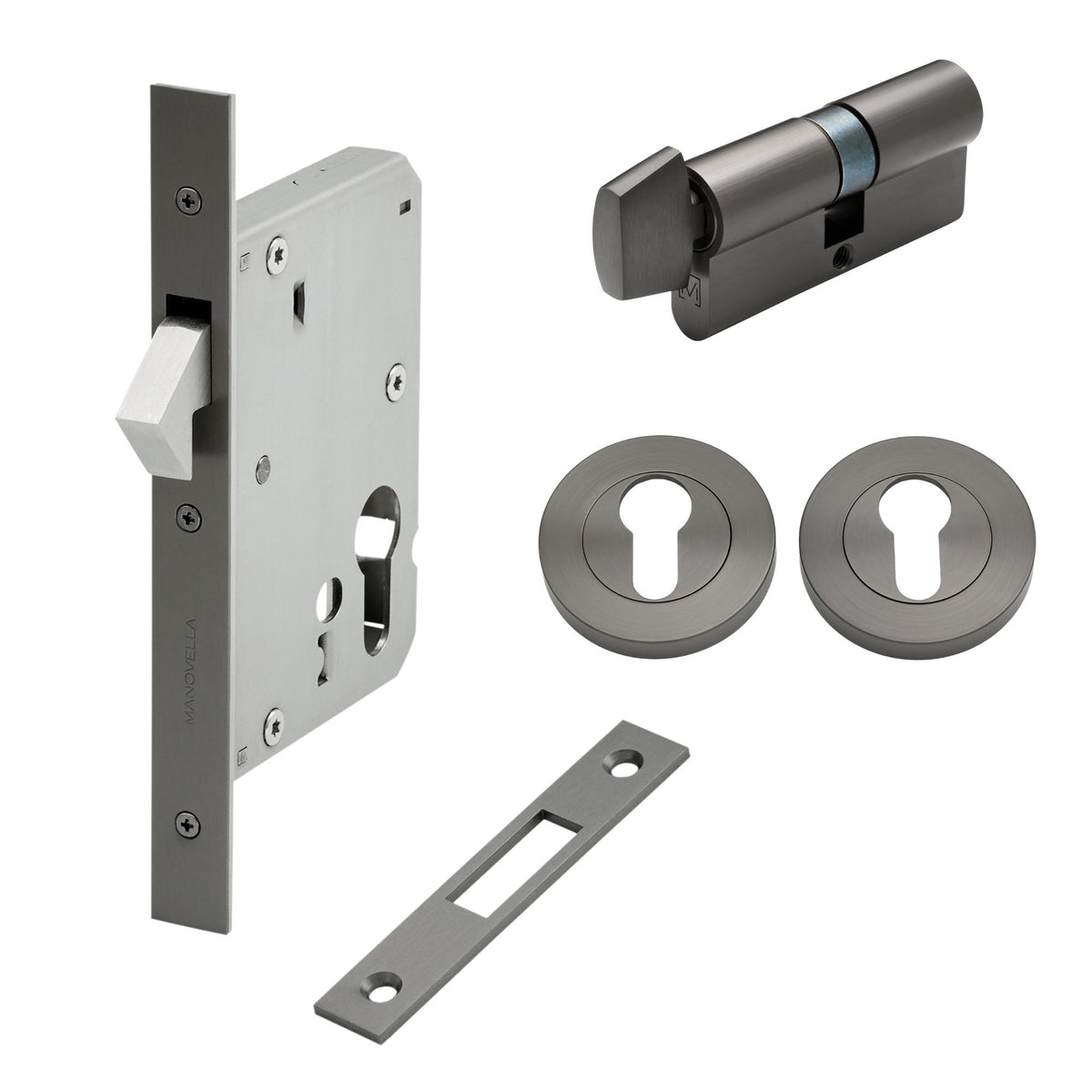 Gunmetal Sliding Door Lock Kit