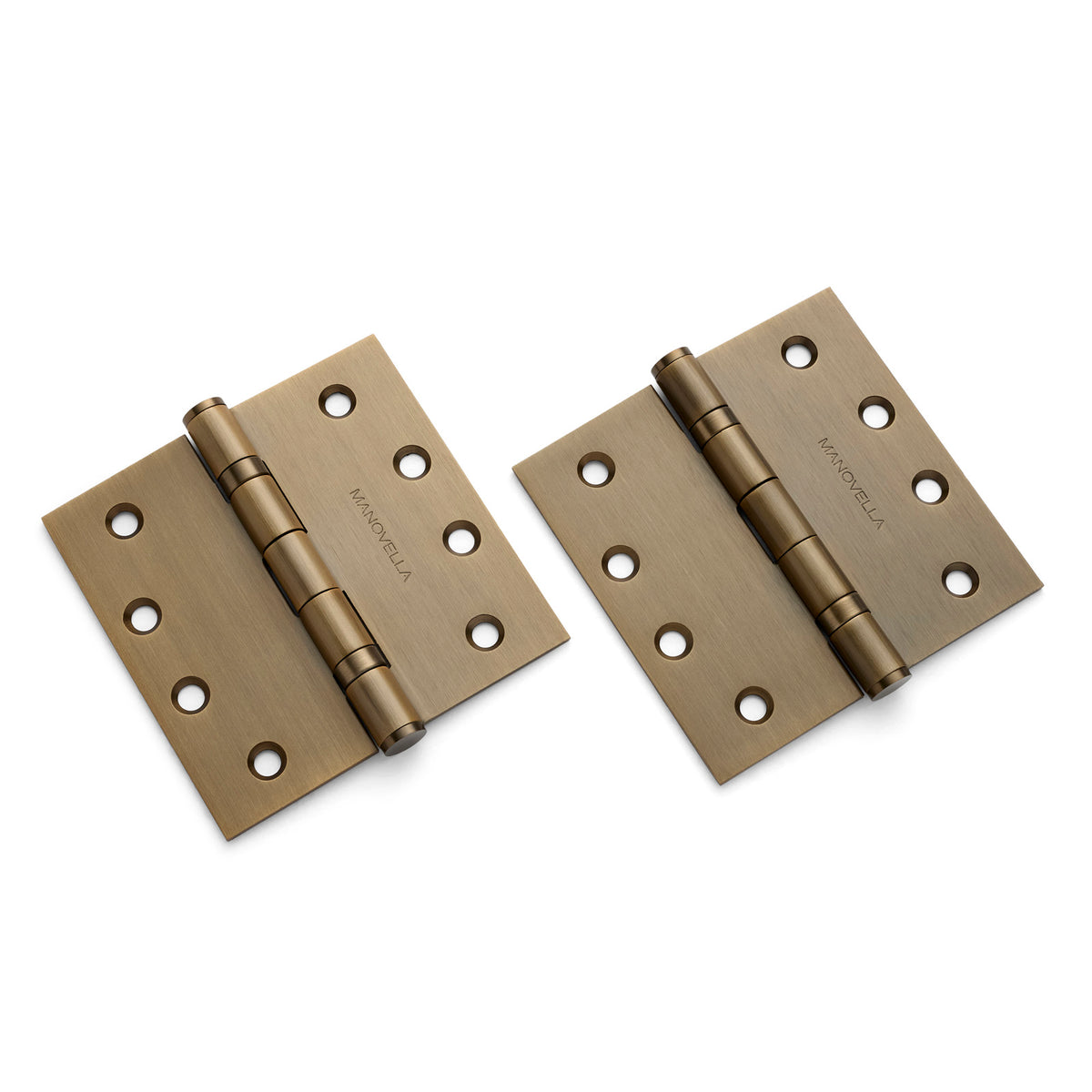 Aged Brass Ball Bearing Hinge (Pair) 100mm x 100mm
