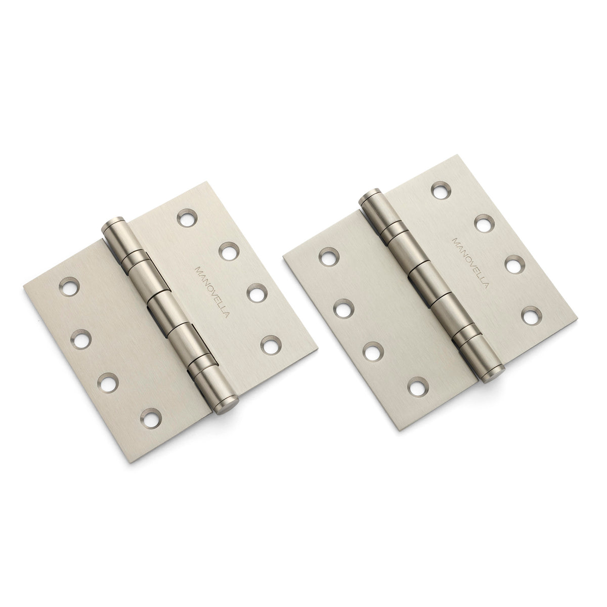 Brushed Nickel Ball Bearing Hinge (Pair) 100mm x 100mm
