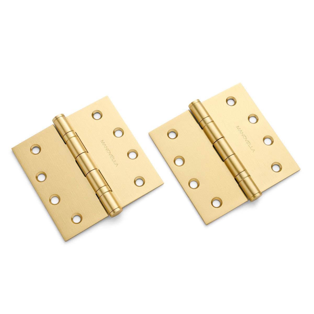 Satin Brass Ball Bearing Hinge (Pair) 100mm x 100mm