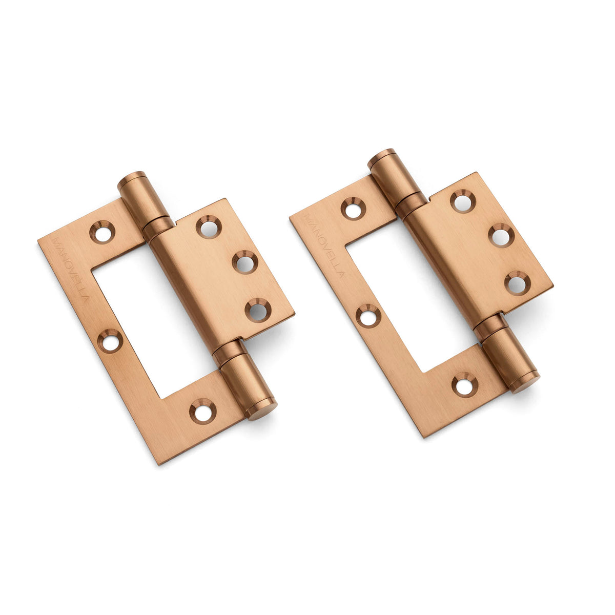 Brushed Copper Ball Bearing Fast Fix Hinge (Pair) 100mm x 70mm
