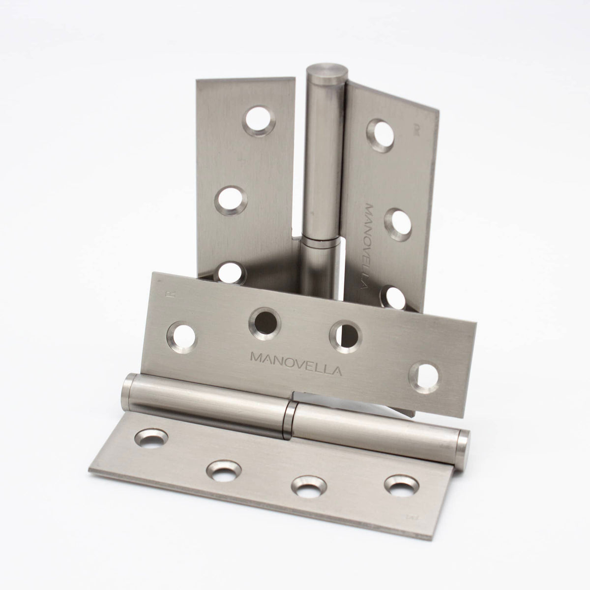 Brushed Nickel Lift Off Right Hand Hinge (Pair) 100mm x 75mm